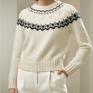 New w/ Tag: Lilysilk Fair Isle Crewneck Sweater